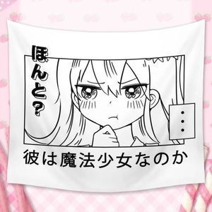 Kawaii Patterned Cartoon Tapestry